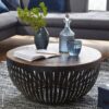 Couchtisch braun schwarz lackiert B/H/T: ca. 70x33x70 cm – Bild 4