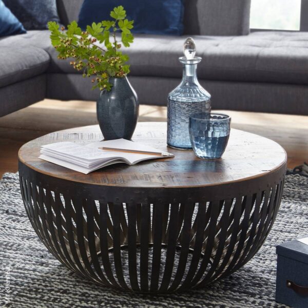Couchtisch braun schwarz lackiert B/H/T: ca. 70x33x70 cm – Bild 4