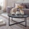 Couchtisch schwarz Marmor Optik schwarz B/H/T: ca. 80x35x80 cm – Bild 5