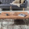 Wohnling Couchtisch natur schwarz Akazie Metall B/H/T: ca. 115x40x60 cm Wohnling Couchtisch natur schwarz Akazie Metall B/H/T: ca. 115x40x60 cm – Bild 2