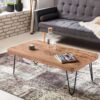 Wohnling Couchtisch natur schwarz Akazie Metall B/H/T: ca. 115x40x60 cm Wohnling Couchtisch natur schwarz Akazie Metall B/H/T: ca. 115x40x60 cm – Bild 3