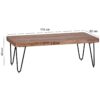 Wohnling Couchtisch natur schwarz Akazie Metall B/H/T: ca. 115x40x60 cm Wohnling Couchtisch natur schwarz Akazie Metall B/H/T: ca. 115x40x60 cm – Bild 4