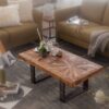 Couchtisch natur grau lackiert B/H/T: ca. 105x40x55 cm Couchtisch natur grau lackiert B/H/T: ca. 105x40x55 cm – Bild 5