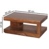 Couchtisch natur B/H/T: ca. 90x40x60 cm – Bild 2