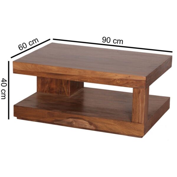 Couchtisch natur B/H/T: ca. 90x40x60 cm – Bild 2