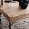 Wohnling Couchtisch natur Chrom Akazie Metall B/H/T: ca. 120x40x60 cm – Bild 5