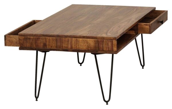 Couchtisch natur schwarz B/H/T: ca. 110x40x60 cm Couchtisch natur schwarz B/H/T: ca. 110x40x60 cm – Bild 2