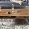 Couchtisch natur schwarz B/H/T: ca. 110x40x60 cm Couchtisch natur schwarz B/H/T: ca. 110x40x60 cm – Bild 3