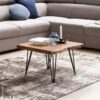 Couchtisch natur schwarz lackiert B/H/T: ca. 56x38x51 cm Couchtisch natur schwarz lackiert B/H/T: ca. 56x38x51 cm – Bild 3