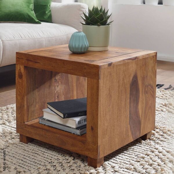 Couchtisch natur B/H/T: ca. 50x45x50 cm Couchtisch natur B/H/T: ca. 50x45x50 cm – Bild 5