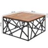 Couchtisch natur lackiert schwarz lackiert B/H/T: ca. 60x35x60 cm Couchtisch natur lackiert schwarz lackiert B/H/T: ca. 60x35x60 cm – Bild 2