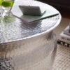 Couchtisch silber B/H/T: ca. 75x31x75 cm – Bild 2