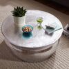 Couchtisch silber B/H/T: ca. 75x31x75 cm – Bild 3