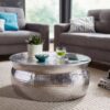 Couchtisch silber B/H/T: ca. 75x31x75 cm – Bild 4