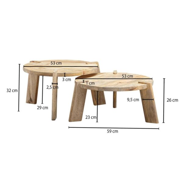 Couchtisch 2er-Set. natur – Bild 2