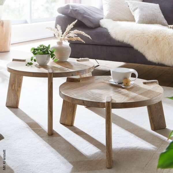 Couchtisch 2er-Set. natur – Bild 4