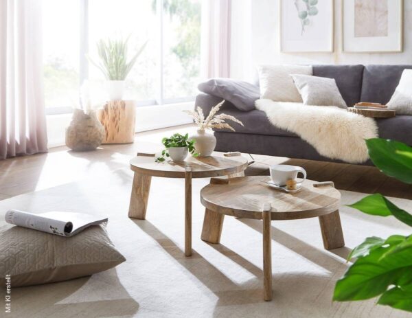 Couchtisch 2er-Set. natur – Bild 5