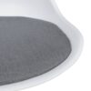 Drehstuhl weiß grau Chrom Kunststoff Stoff Metall Drehstuhl weiß grau Chrom Kunststoff Stoff Metall – Bild 5