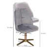 Drehstuhl grau gold Stoff Eisen – Bild 2