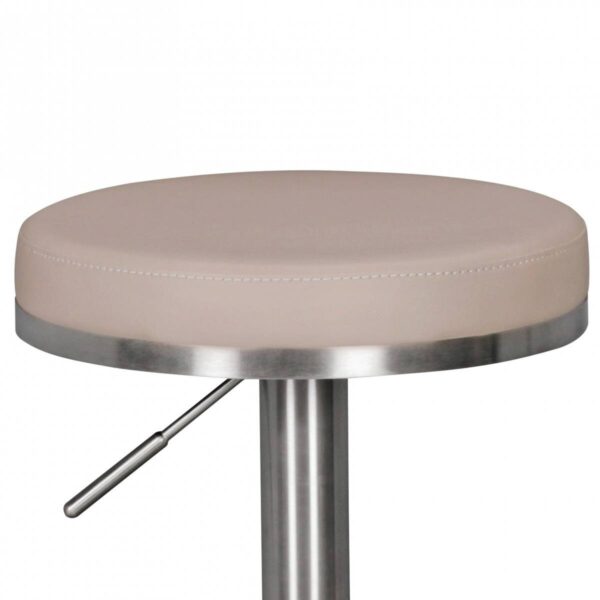 Barhocker beige Kunstleder B/H/T: ca. 38x82x38 cm – Bild 2