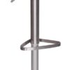Barhocker schwarz Edelstahl Kunstleder Edelstahl – Bild 3