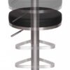 Barhocker schwarz Edelstahl Kunstleder Edelstahl – Bild 5
