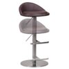 Barhocker braun Edelstahl Kunstleder Edelstahl B/H/T: ca. 43x90x43 cm – Bild 2
