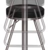 Barhocker schwarz Edelstahl Kunstleder Edelstahl B/H/T: ca. 39x54x39 cm – Bild 2