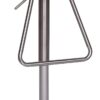 Barhocker schwarz Edelstahl Kunstleder Edelstahl B/H/T: ca. 39x54x39 cm – Bild 4