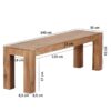 Sitzbank natur Akazie B/H/T: ca. 140x45x35 cm – Bild 2