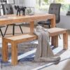 Sitzbank natur Akazie B/H/T: ca. 140x45x35 cm – Bild 5