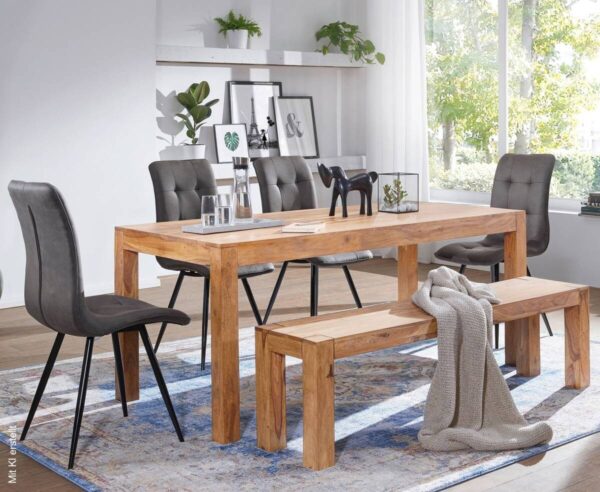 Sitzbank natur Akazie B/H/T: ca. 180x45x35 cm Sitzbank natur Akazie B/H/T: ca. 180x45x35 cm – Bild 3