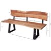 Eckbank natur schwarz B/H/T: ca. 160x85,5x60 cm Eckbank natur schwarz B/H/T: ca. 160x85,5x60 cm – Bild 2