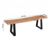 Sitzbank natur schwarz B/H/T: ca. 160x45x40 cm – Bild 2