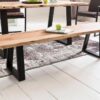 Sitzbank natur schwarz B/H/T: ca. 160x45x40 cm – Bild 3