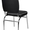 Stuhl schwarz weiß Chrom Kunstleder Metall Kunstleder B/H/T: ca. 45x90x47 cm – Bild 2