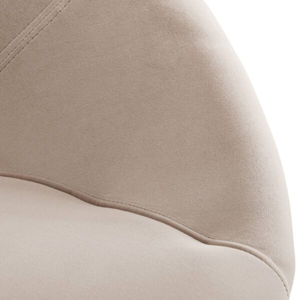 Stuhl beige Samt B/H/T: ca. 57x83x60 cm – Bild 4