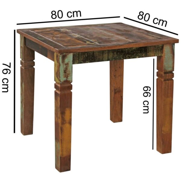 Esstisch natur lackiert B: ca. 80 cm – Bild 2