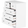 Kommode weiß Alu Optik B/H/T: ca. 60x70x35 cm – Bild 2