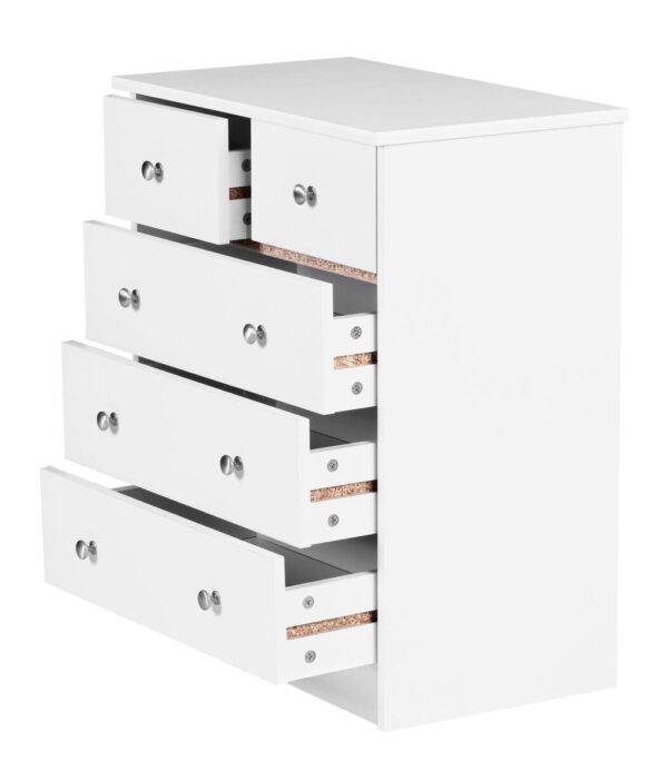 Kommode weiß Alu Optik B/H/T: ca. 60x70x35 cm – Bild 2