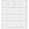Kommode weiß Alu Optik B/H/T: ca. 60x70x35 cm – Bild 3