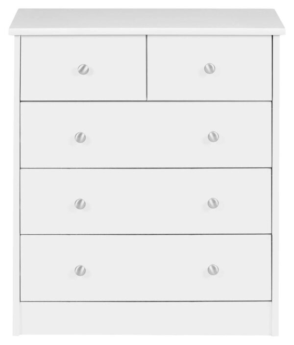 Kommode weiß Alu Optik B/H/T: ca. 60x70x35 cm – Bild 3