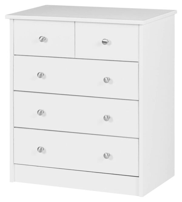 Kommode weiß Alu Optik B/H/T: ca. 60x70x35 cm – Bild 4