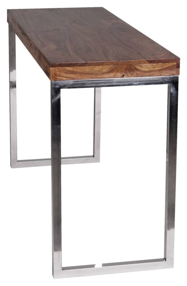 Konsolentisch natur Chrom Echtholz Metall B/H/T: ca. 120x76x45 cm Konsolentisch natur Chrom Echtholz Metall B/H/T: ca. 120x76x45 cm – Bild 2