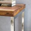 Konsolentisch natur Chrom Echtholz Metall B/H/T: ca. 120x76x45 cm Konsolentisch natur Chrom Echtholz Metall B/H/T: ca. 120x76x45 cm – Bild 5