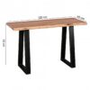 Konsolentisch natur schwarz Akazie B/H/T: ca. 120x75x45 cm Konsolentisch natur schwarz Akazie B/H/T: ca. 120x75x45 cm – Bild 2