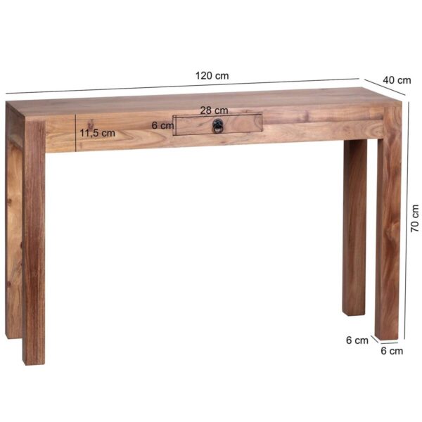 Konsolentisch natur Akazie B/H/T: ca. 120x76x40 cm – Bild 4