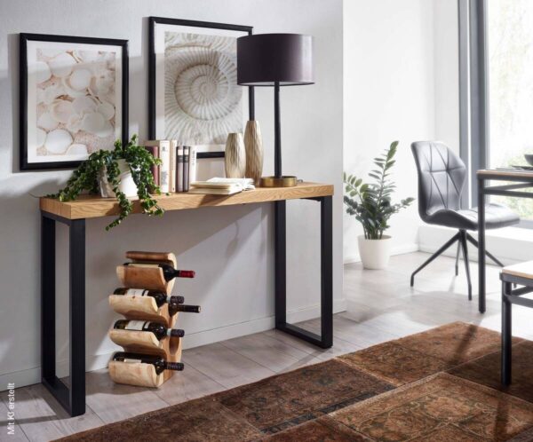 Konsolentisch natur schwarz pulverbeschichtet MDF Eisen B/H/T: ca. 120x75,5x39 cm – Bild 2