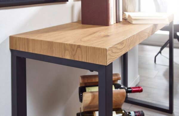 Konsolentisch natur schwarz pulverbeschichtet MDF Eisen B/H/T: ca. 120x75,5x39 cm – Bild 3