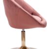 Wohnling Sessel rosa gold Samt Eisen B/H/T: ca. 67x80x62 cm – Bild 2